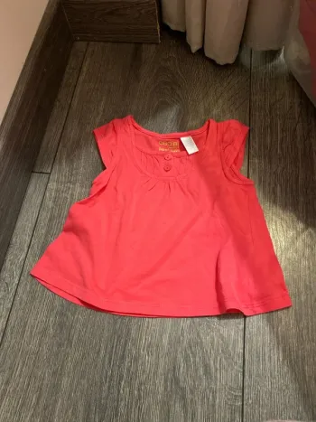 T-shirt manches courtes corail 6 mois