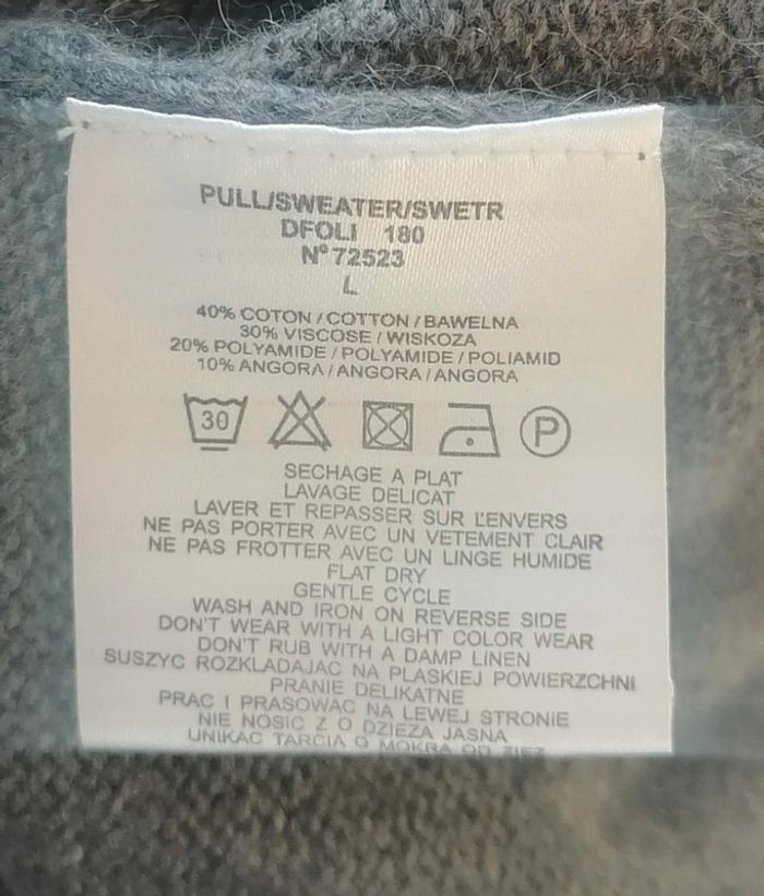 Robe pull à ceinture gris angora Taille L Riu - photo numéro 9
