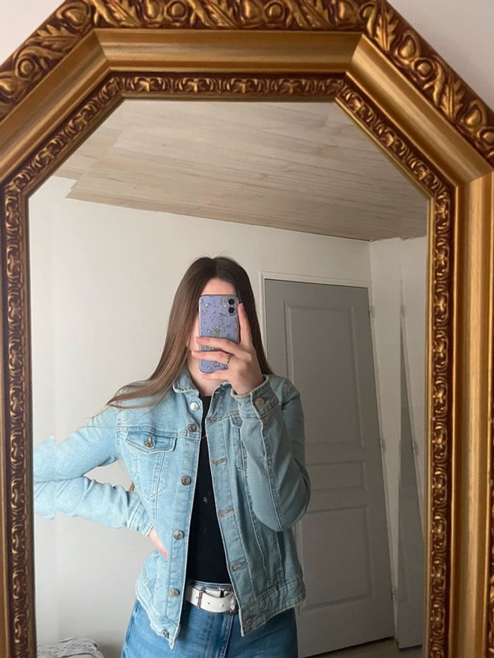 Veste en jean bleu clair - photo numéro 2
