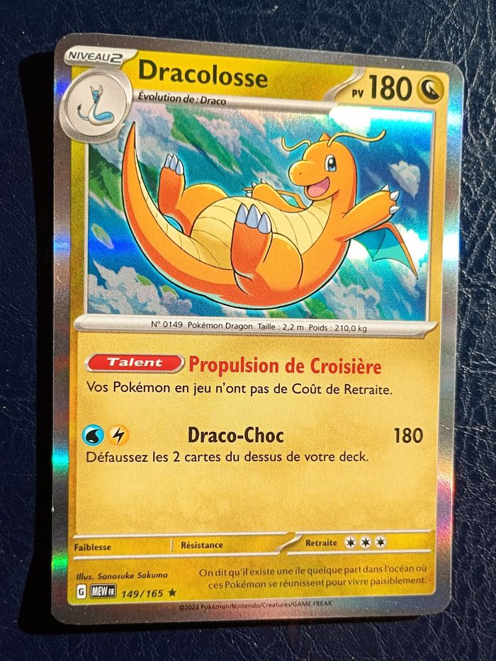 Carte pokémon Dracolosse  holo 149/165 EV3.5 151 FR - photo numéro 2