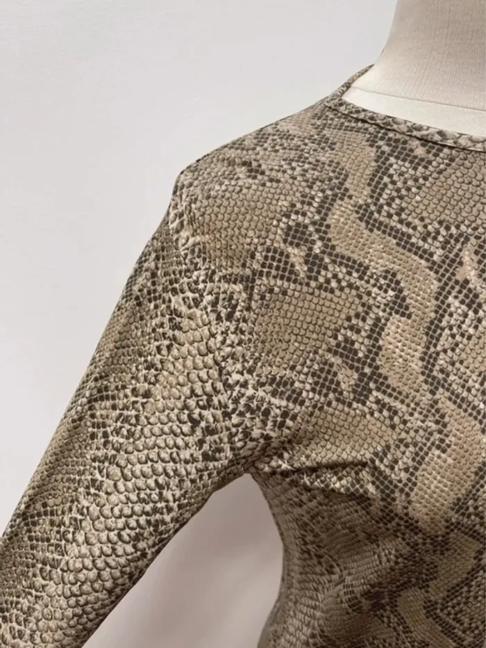 Superbe Blouse fluide lézard serpent Vintage Alain Manoukian 🌸 M L 38 40 - photo numéro 2