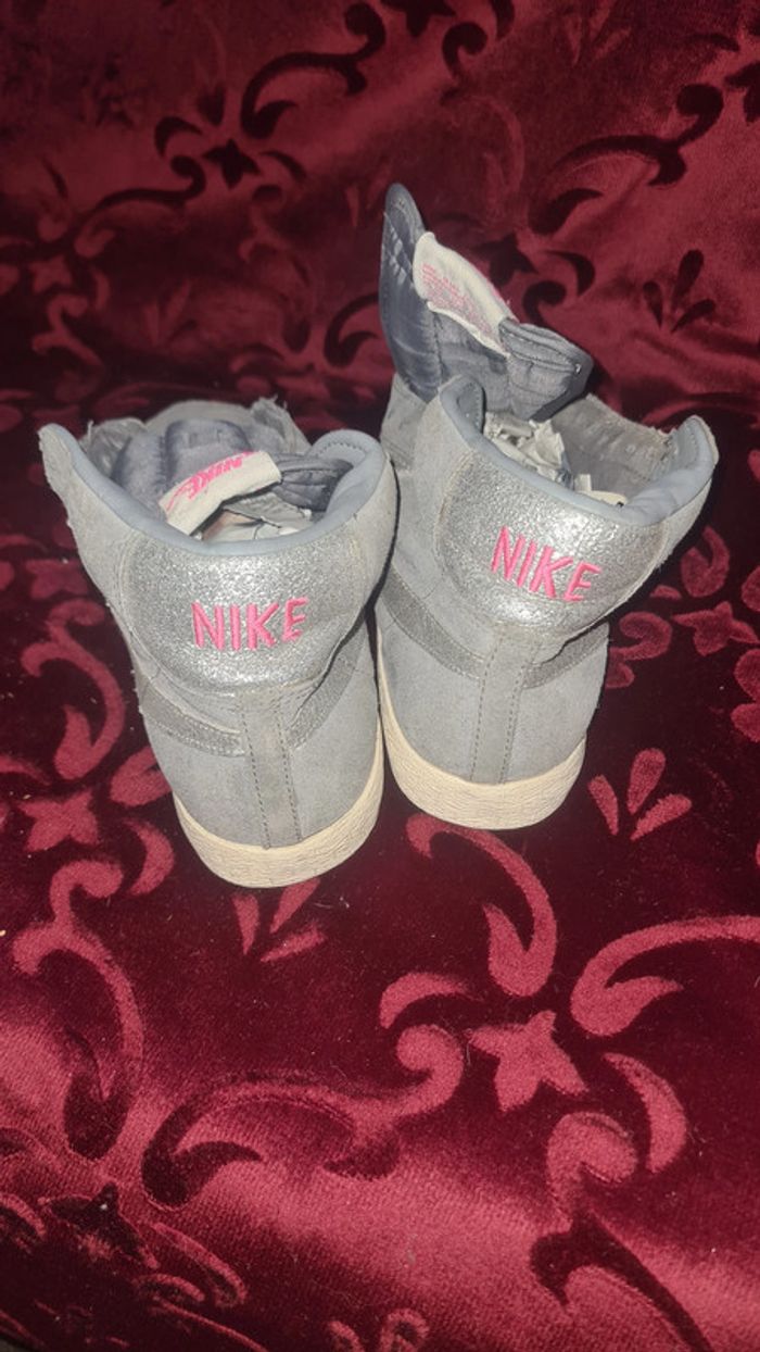 Basket montante fille grise paillette T 39 Nike Blazer Femme Édition Limitée - photo numéro 7
