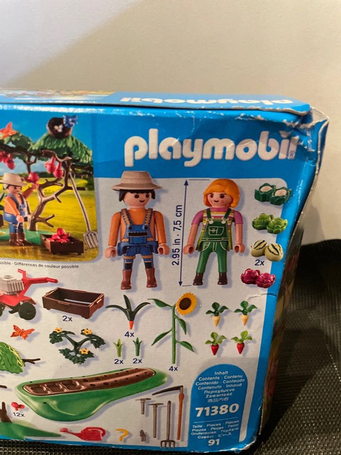 Playmobil country 71380 potager de la ferme tournesols pommier brouettes motoculteur neuf - photo numéro 6