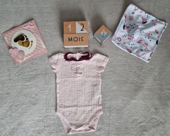 Body MC rose clair à col - 12M - Sergent Major (TBE)