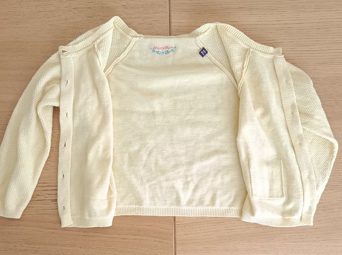 Gilet cardigan Sergent Major jaune pâle 4 ans 104 cm fille - photo numéro 7