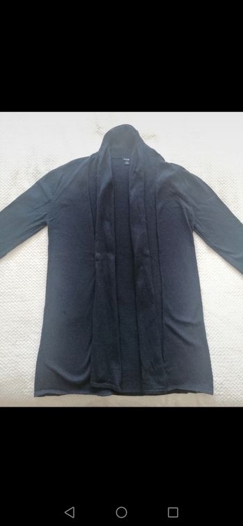 Gilet long bleu marine