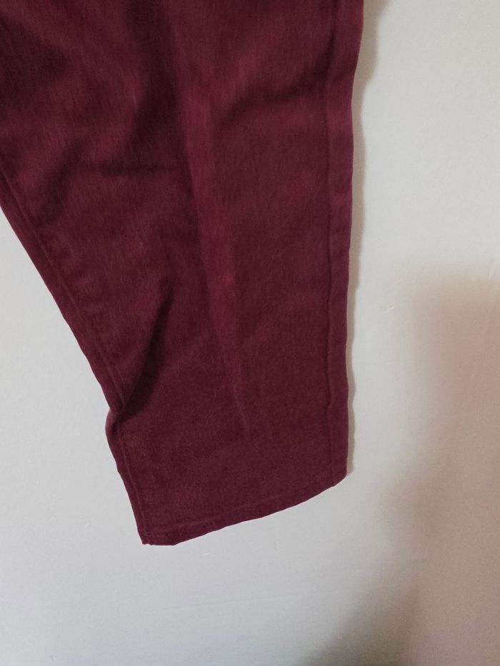 Pantalon skinny bordeaux - photo numéro 3