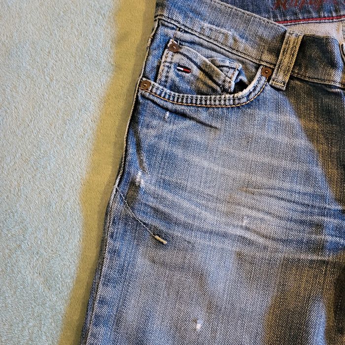 Pantacourt Jeans Femme vintage Y2K 🩳 Tommy Hilfiger - Taille W28 / FR38 - photo numéro 3