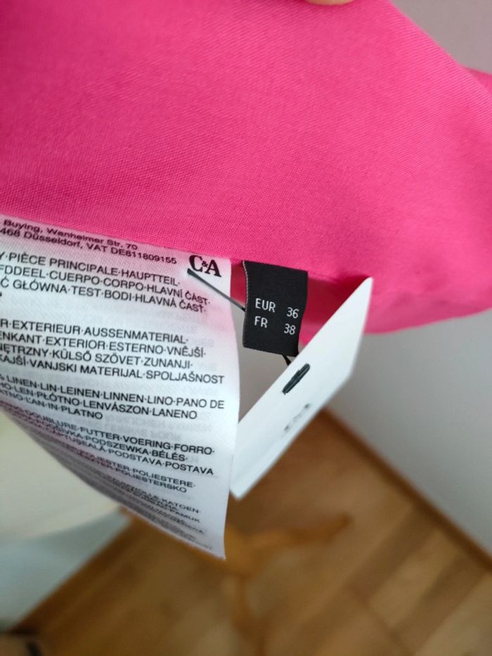 veste en lin rose 38 - photo numéro 5