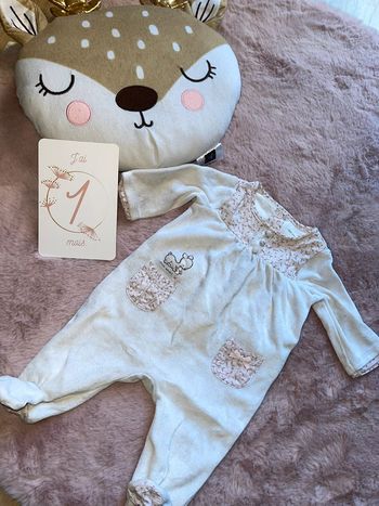 Pyjama velours 1 mois mon 1er major