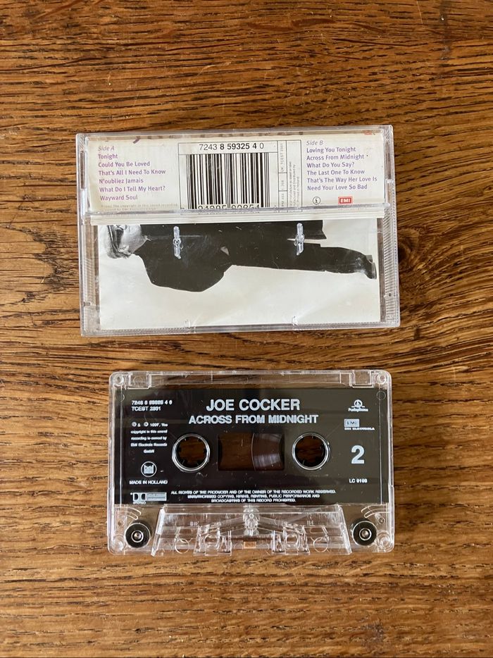 Cassette audio-Joe Cocker-Across from Midnight - photo numéro 2