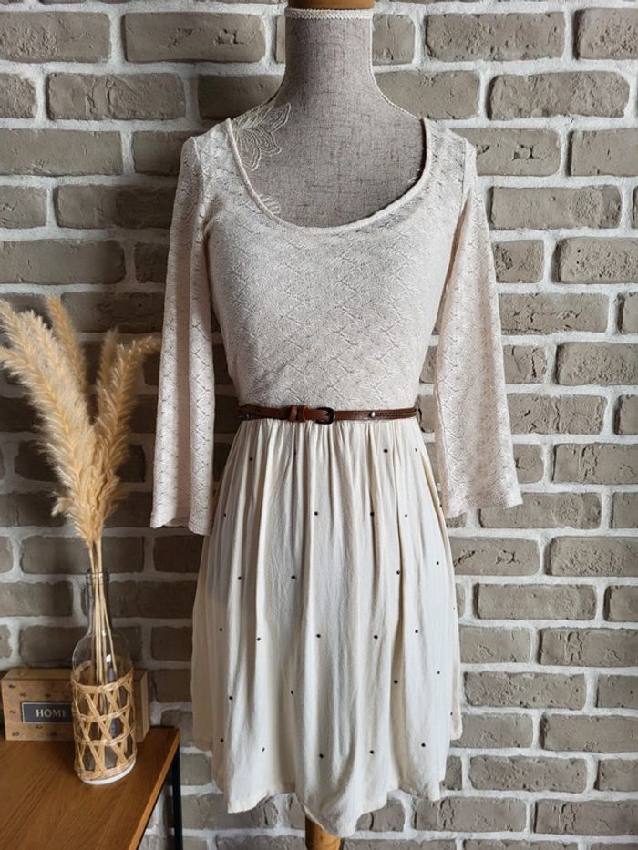 Robe bohème haut en dentelle avec ceinture - photo numéro 6