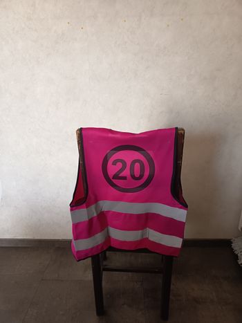 Gilet fluo magenta cavalier