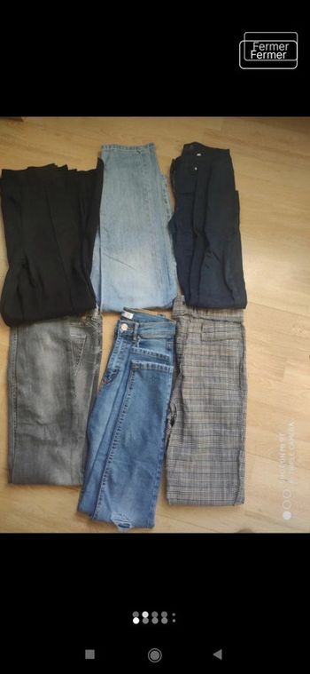 Lot pantalons jeans  XS 34