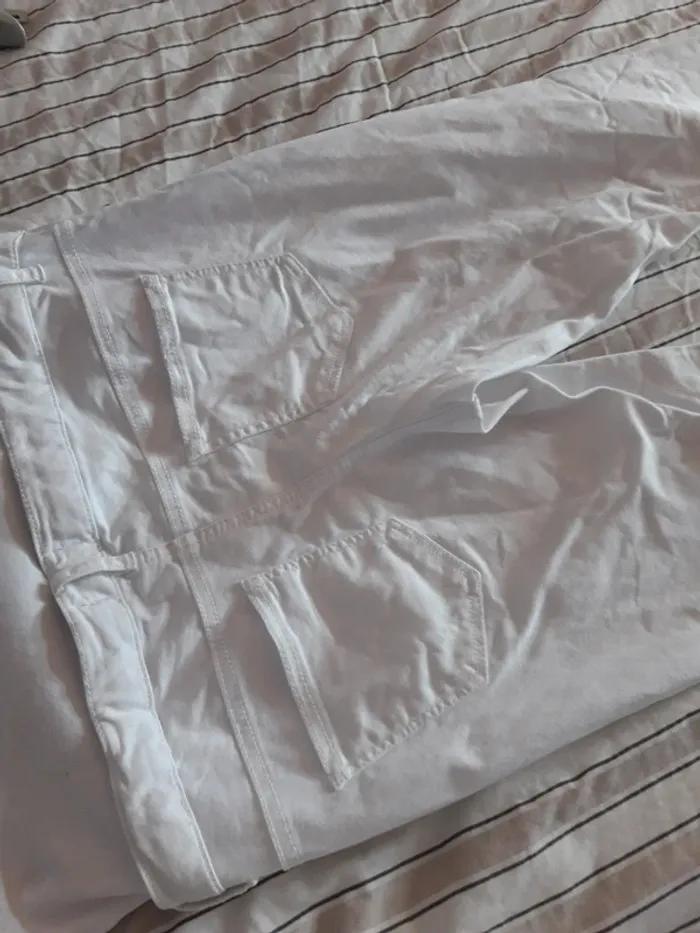 Jean slim Maternité blanc effet used - photo numéro 8
