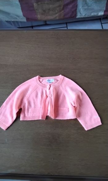 Gilet manches longues  , saumon  , Brioche  , 1Mois