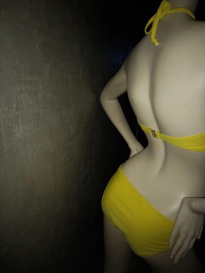 maillot de bain 2 pièces jaune eldys taille 40 - photo numéro 2