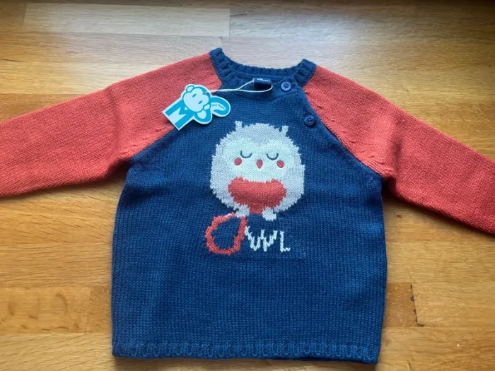 Pull maille street Monkey 6 mois garçon neuf