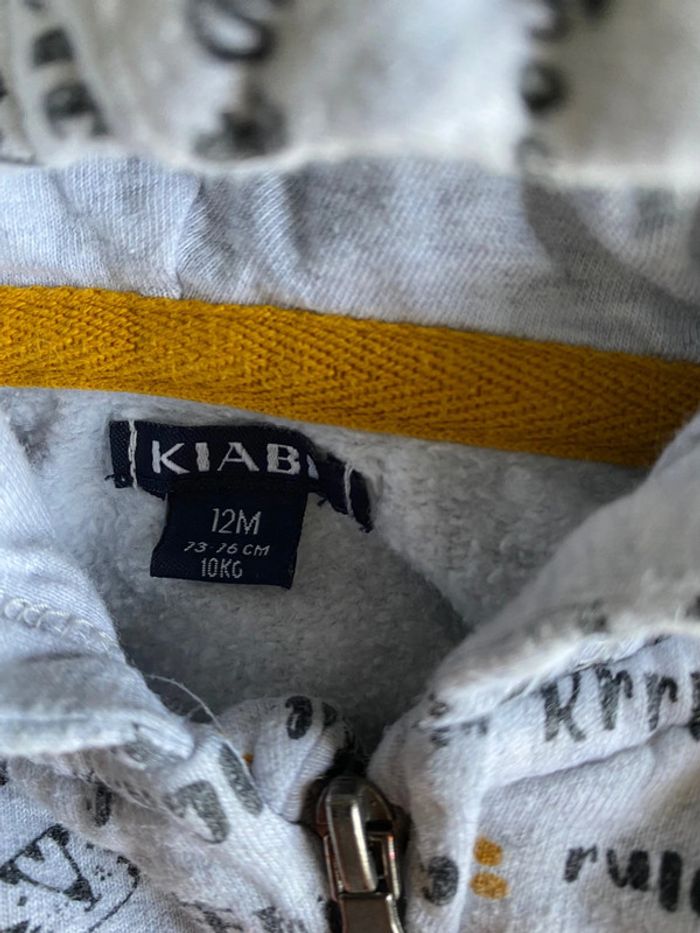 Sweat à capuche zippé 12 mois - photo numéro 3