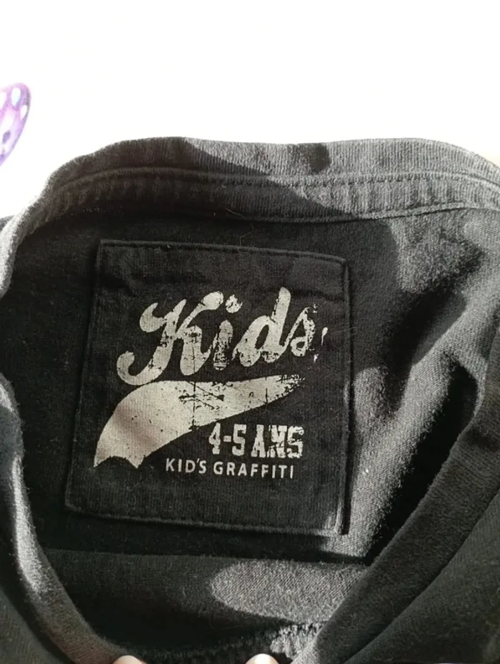 T-shirt noir 5 ans Kids Graffiti - photo numéro 9