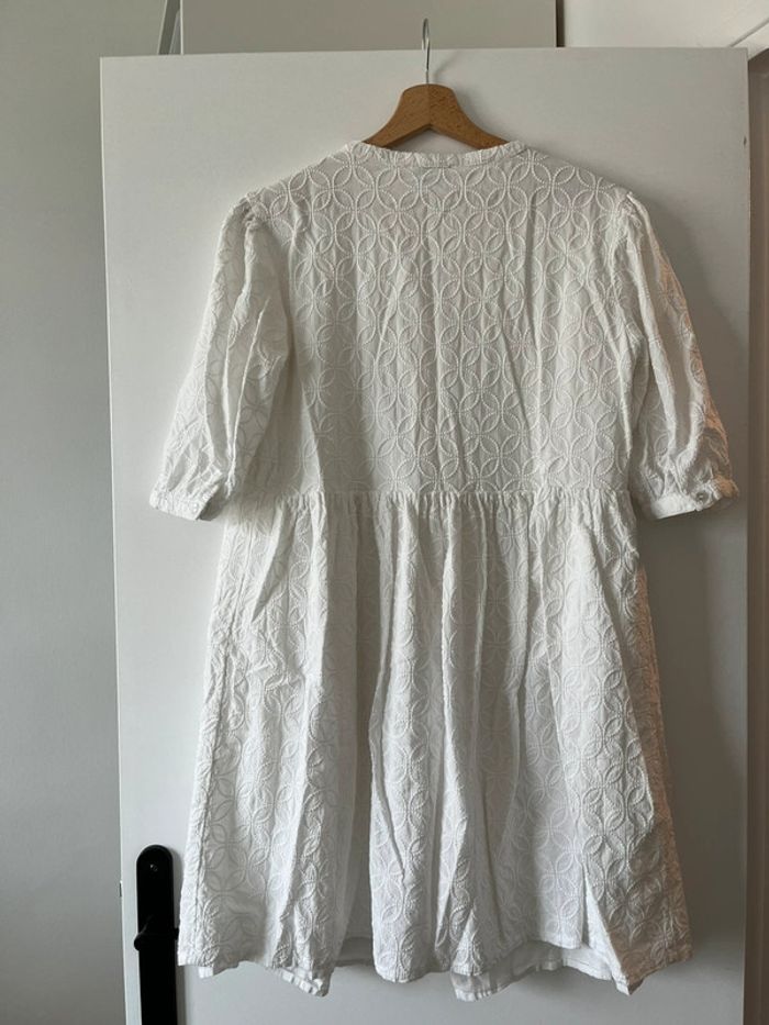 Robe blanche brodée blanc de maternité grossesse allaitement Envie de fraise 42 - photo numéro 4