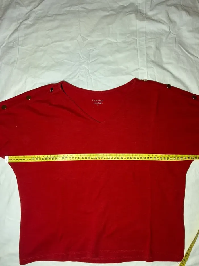 T-shirt rouge camaïeu - photo numéro 8