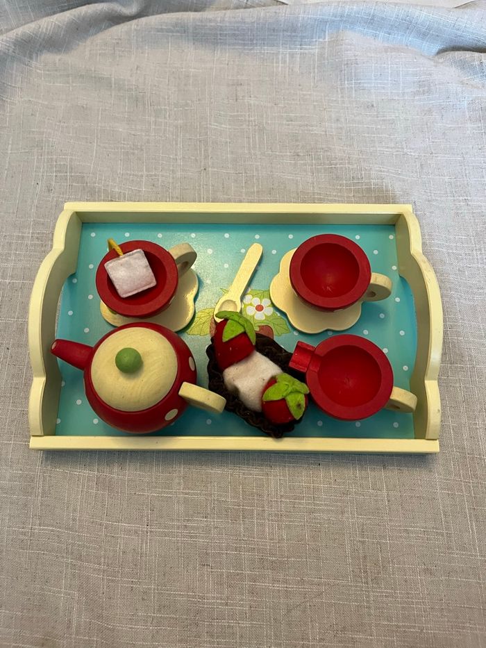 Service à thé en bois - photo numéro 8