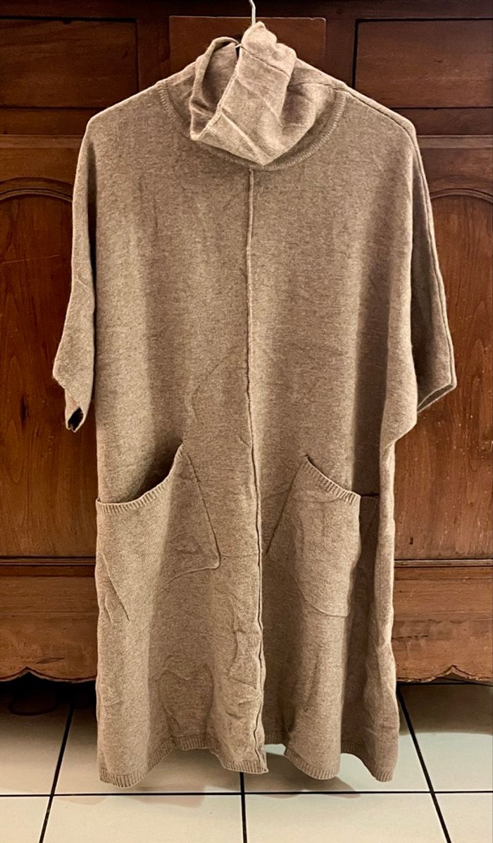 Robe en laine mélange , col roulé , manches mi-long - photo numéro 4