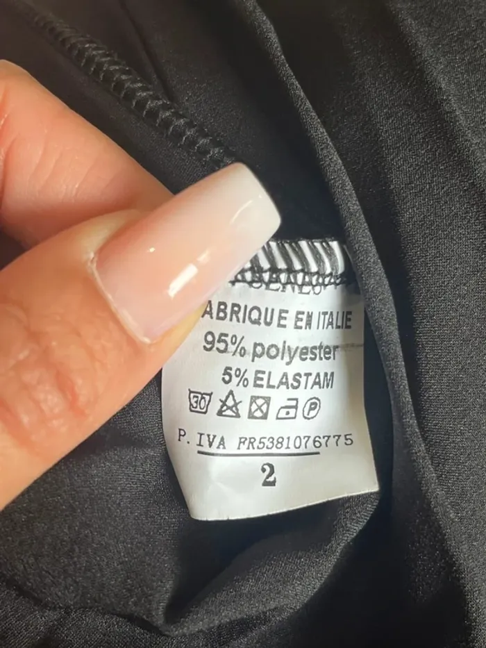 Robe longue noire plissée taille 2 - senes - photo numéro 8