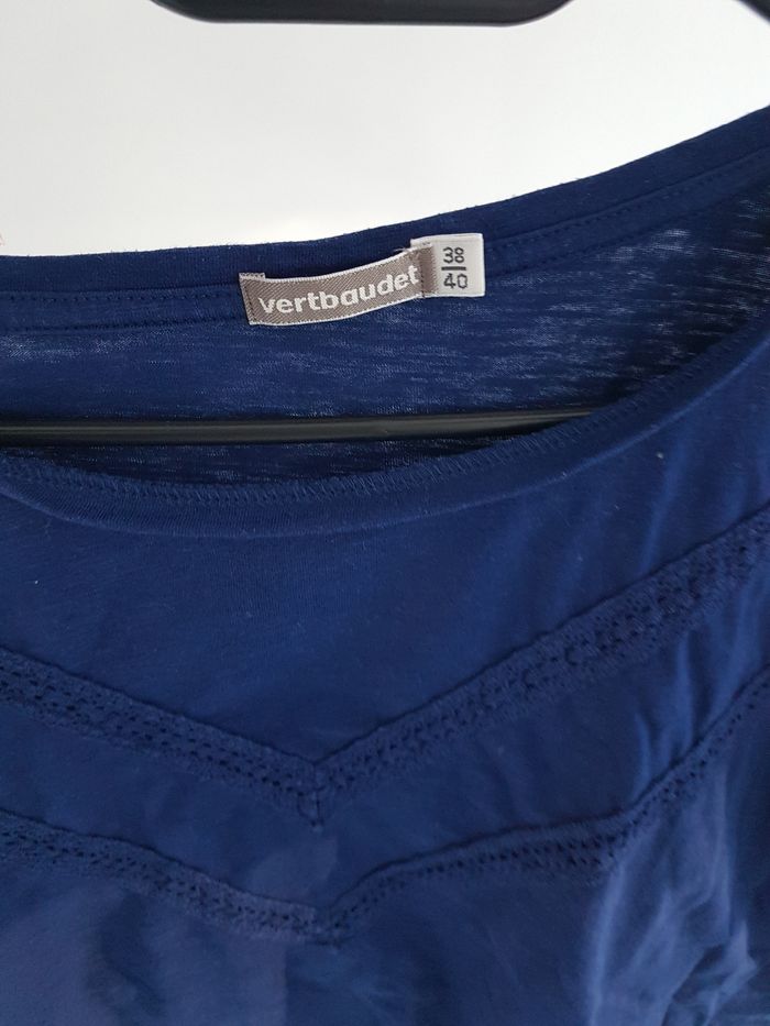 T shirt de maternite bleu verbaudet - photo numéro 3