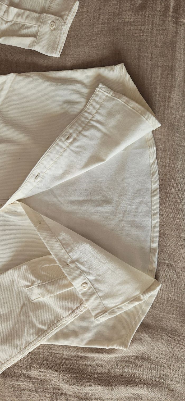 Chemise / surchemise Dickies Wilsonville velours côtelé blanc crème – taille S neuve - photo numéro 7