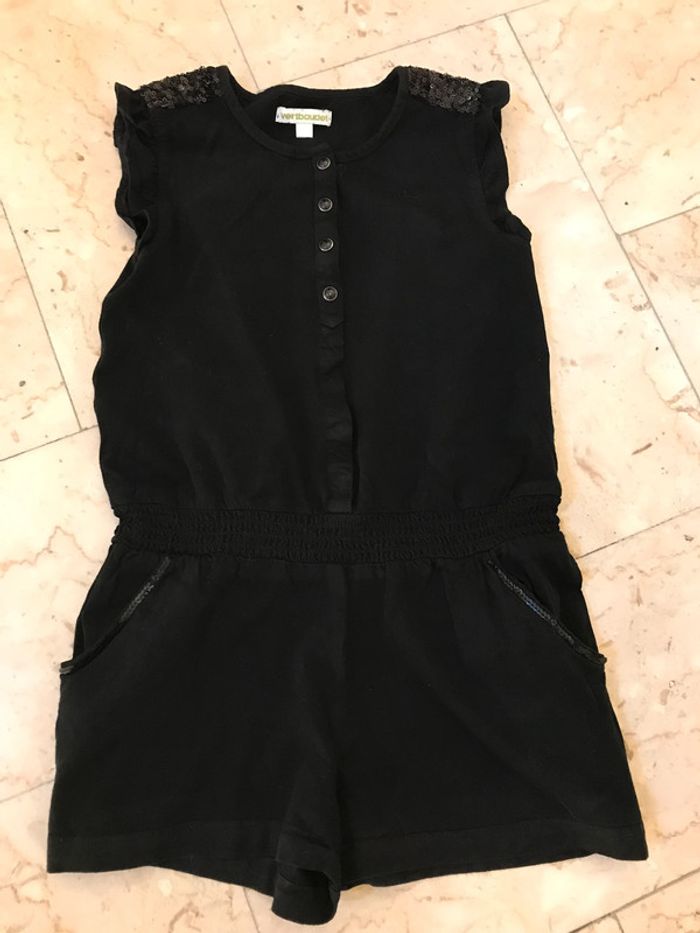 Combishort noir à manches courtes 8 Ans