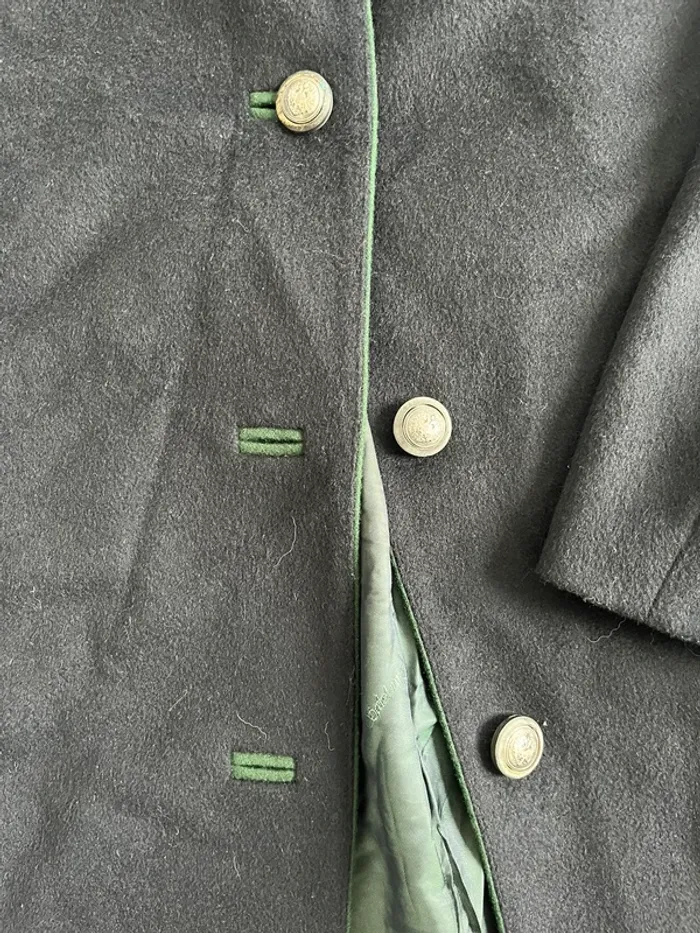 Veste noir vintage Loden Frey – Pure laine autrichienne – Finitions brodées – T.38 - photo numéro 2