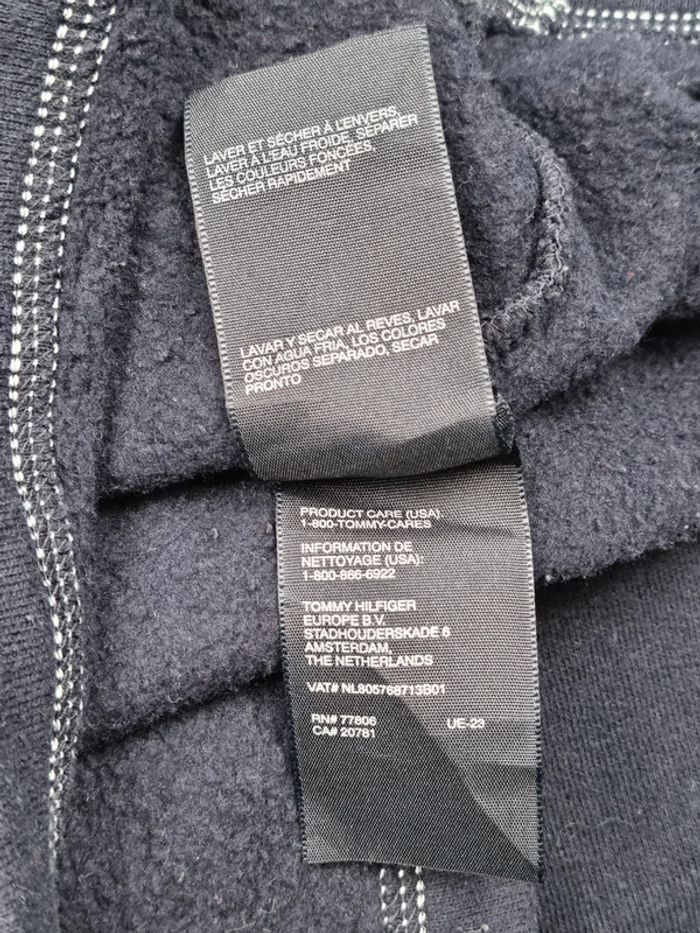 Sweat à capuche boutonné 3/4 Tommy Hilfiger bleu marine XL Femmes - photo numéro 9