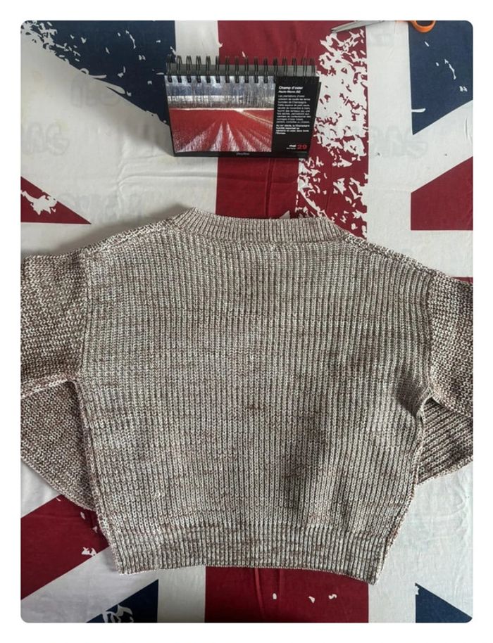 Pull Col V Shein taille xs marron blanc - photo numéro 8