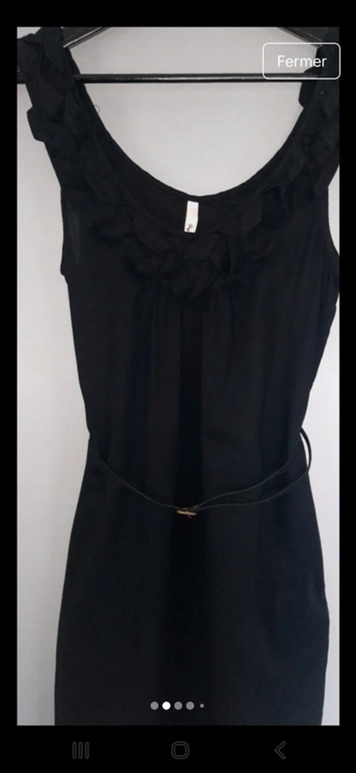 Robe noire Pepe Jeans XS-Détail tressé et ceinture - photo numéro 2