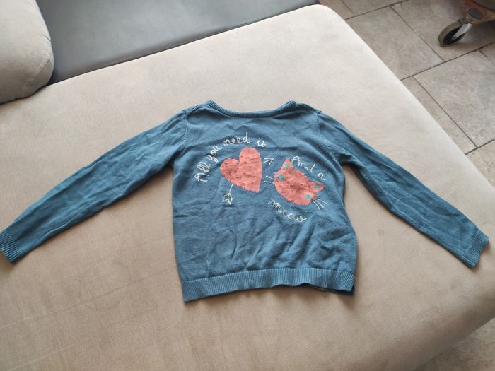 Pull léger bleu Kiabi 4 ans