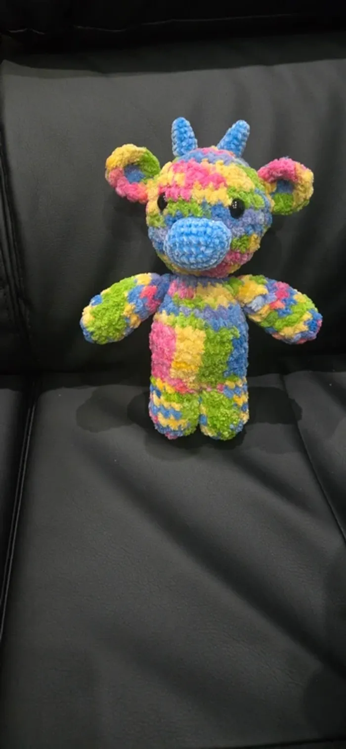 Peluche vache multicolore neuf - photo numéro 4