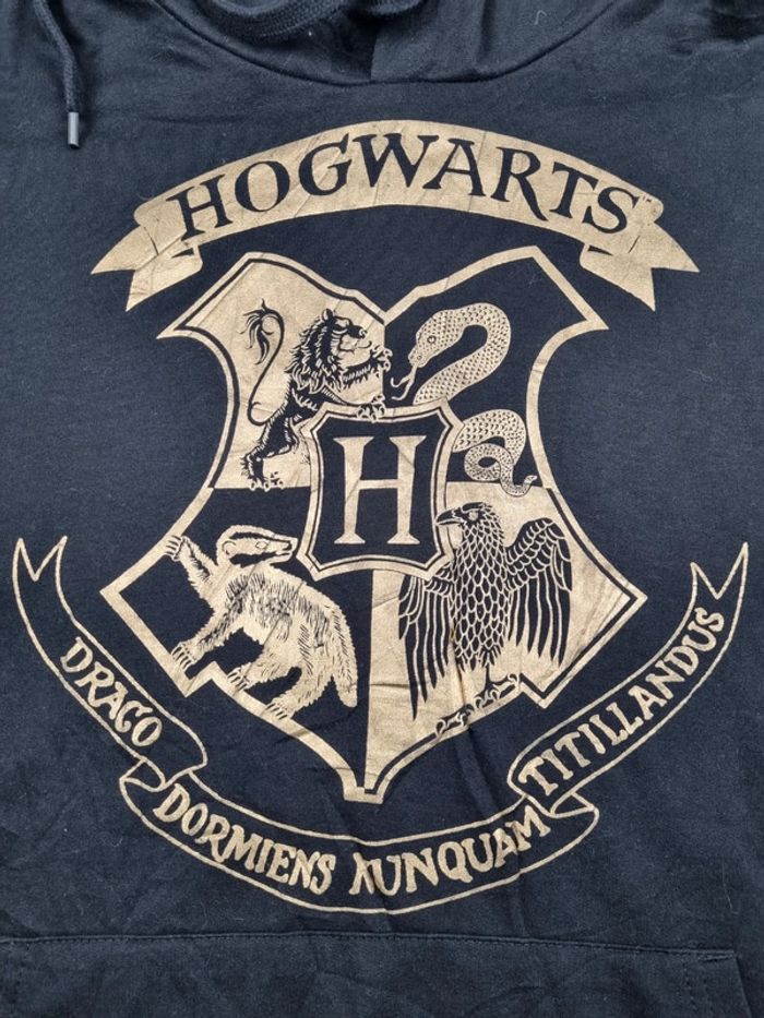 Pull à capuche Harry Potter noir/doré, XXL Hommes - photo numéro 5