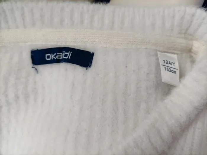 Pull Enfant Okaïdi T 12 ans - 152 cm Rayé nuances de Rose et Blanc - photo numéro 6