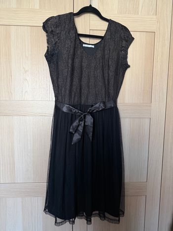 Robe en tulle et dentelle noir GEMO t.l