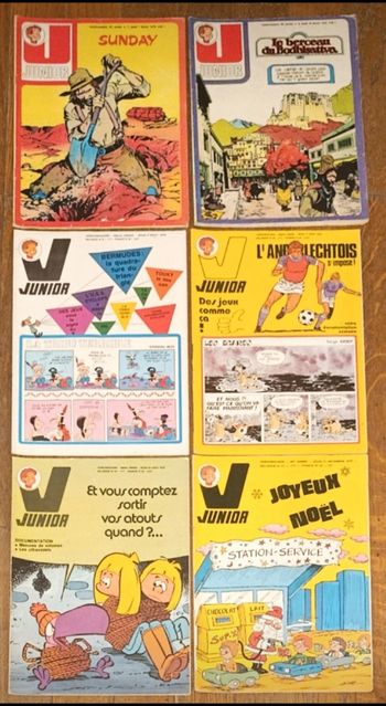 Lot de 6 anciens magazines Junior 1978
