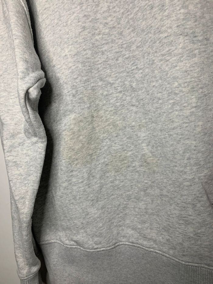 Crewneck pull Adidas gris logo brodé blanc style Oversize taille M - photo numéro 2