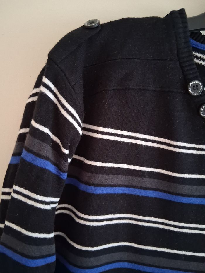 Pull rayé, col V - photo numéro 4