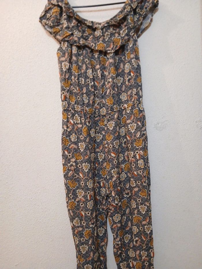 Combi pantalon fleuris élastique taille 44 - photo numéro 6