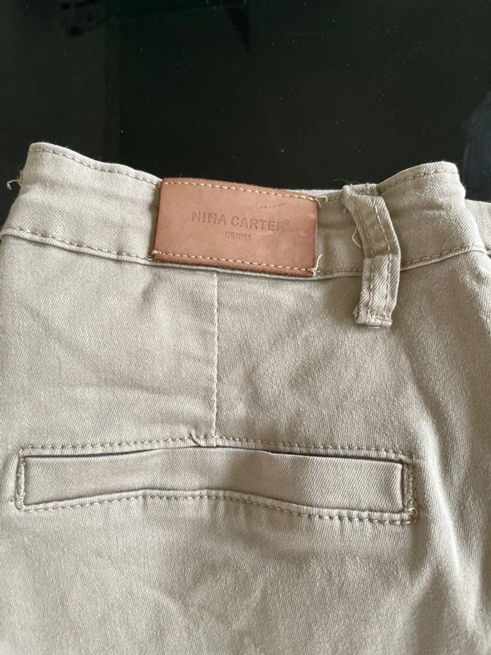 Pantalon beige de la marque Nina Carter, en taille L - photo numéro 2