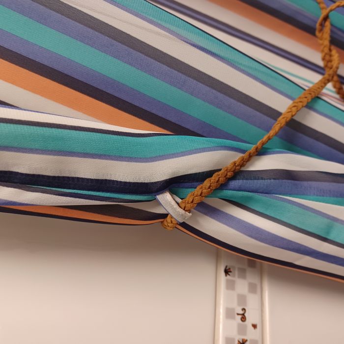 Robe rayée tons de bleu, blanc orangé taille 36 - photo numéro 4