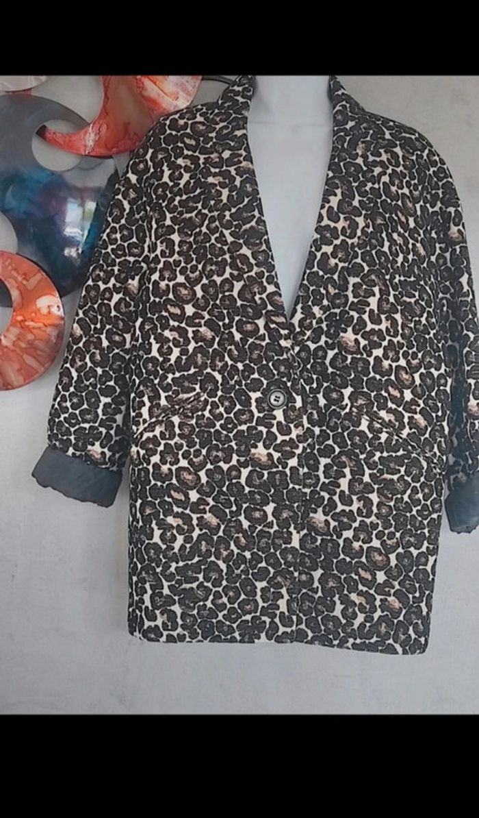 Blazer oversize léopard Avant Première - photo numéro 2