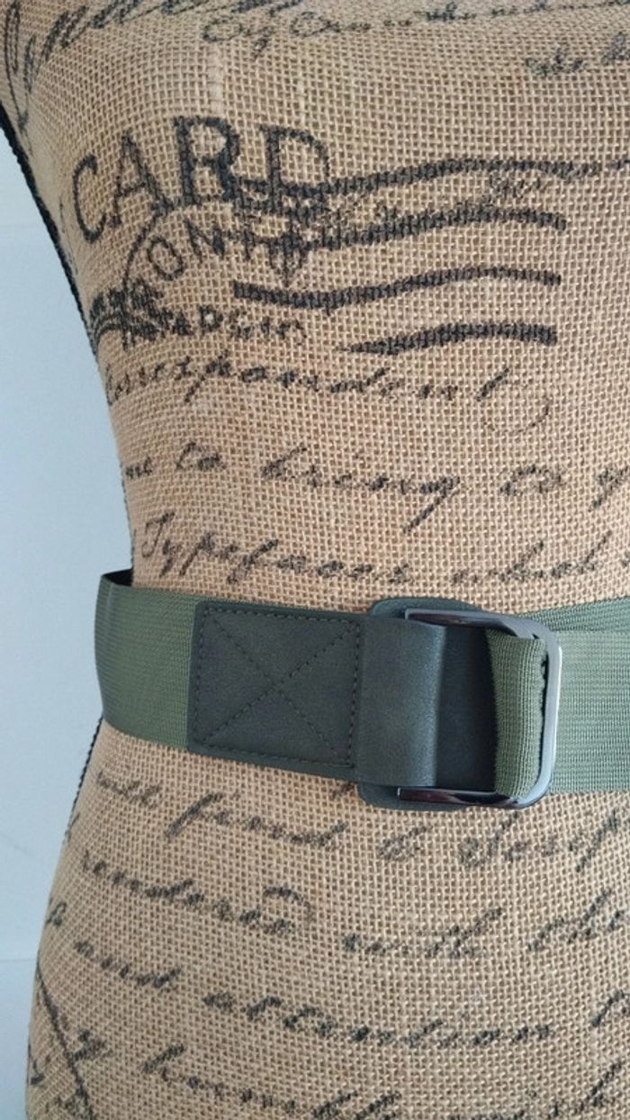 Ceinture verte kaki ajustable - photo numéro 3