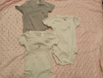 Lot 3 bodys manches courtes Obaïbi